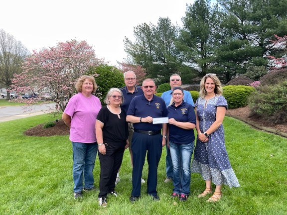 WETZEL COUNTY EMS RECEIVES A $25,000 ARPA GRANT AWARD FROM THE CITY OF NEW MARTINSVILLE ON 04/25/22 - EMS Director, Joyce Raper & Board President, Jim Colvin are shown receiving the check.